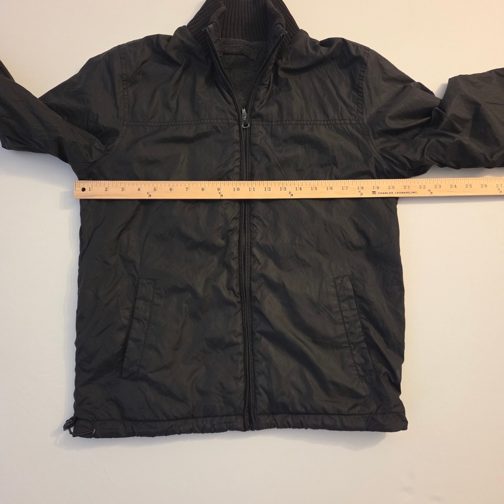 Bossini Mens Black Fleece Lined Nylon‎ Full Zip Jacket Mock Neck Size M - Picture 5 of 10